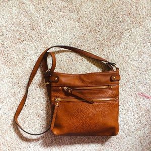 DLG over the shoulder faux leather purse